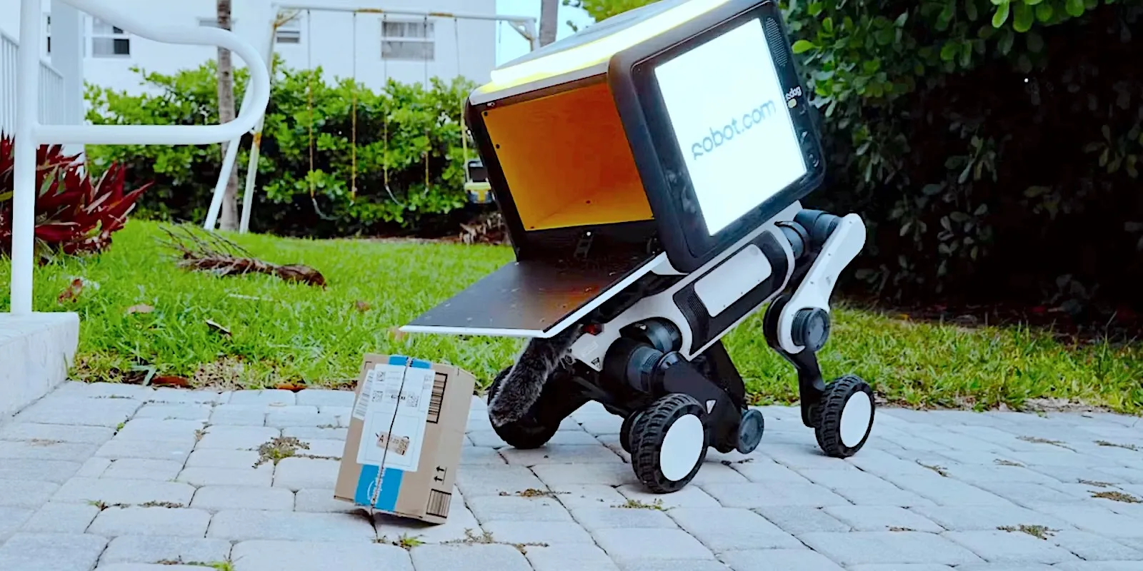 Robot delivery dog dumps hot steaming packages on your doorstep [video]