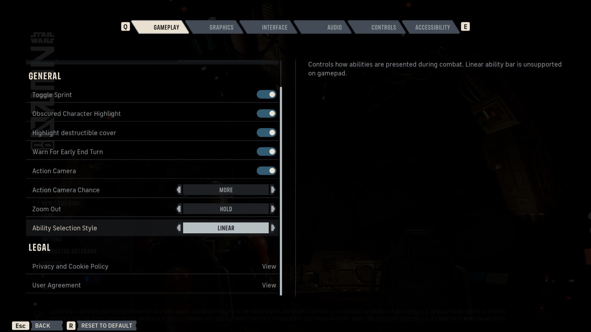 PSA: Swap the radial ability menu in Star Wars Zero Company for more of a trad XCOM-style experience