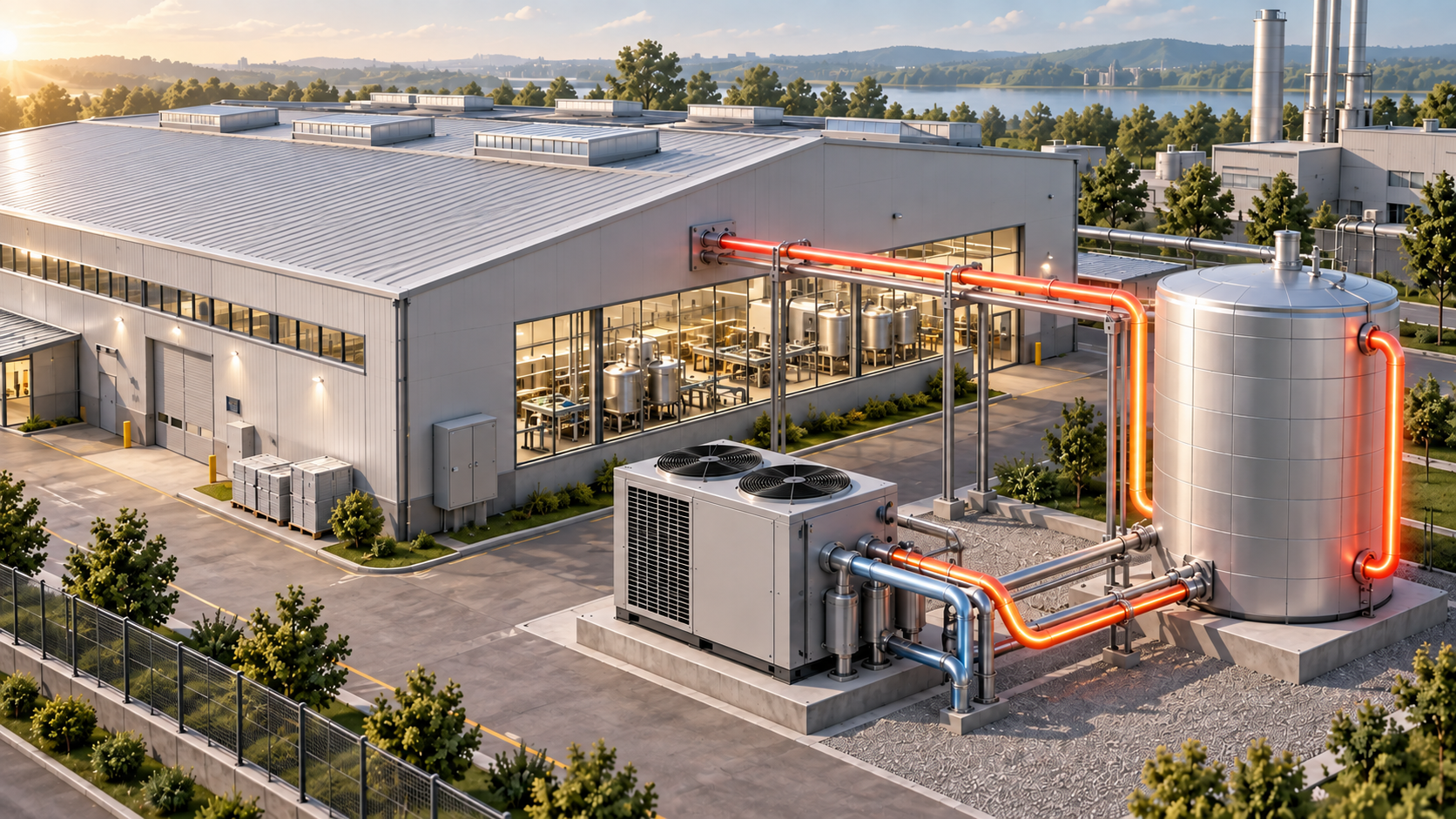 Negative electricity prices could favor thermal storage over industrial heat pumps