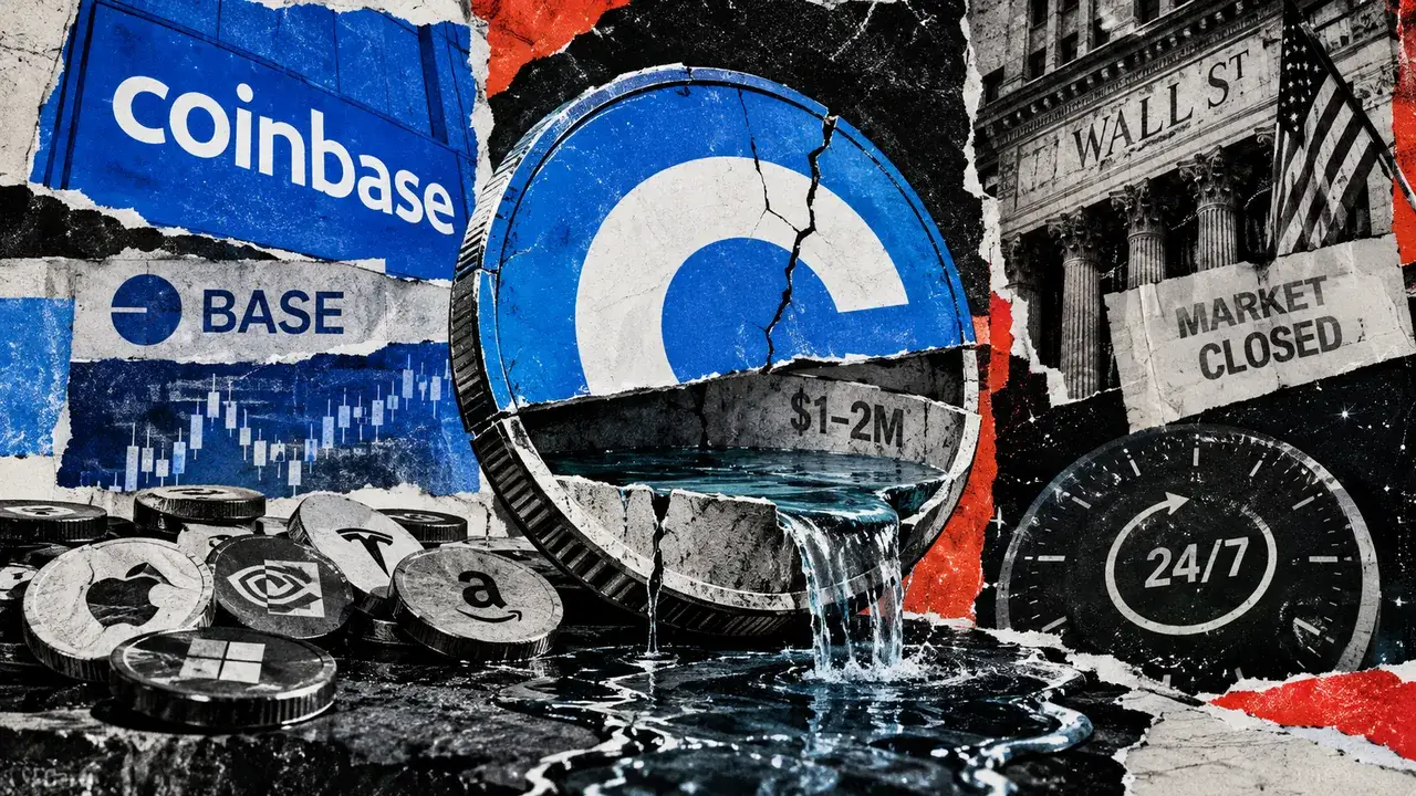 $1 billion in trading volume masks hidden liquidity risks for Coinbase stock token holders