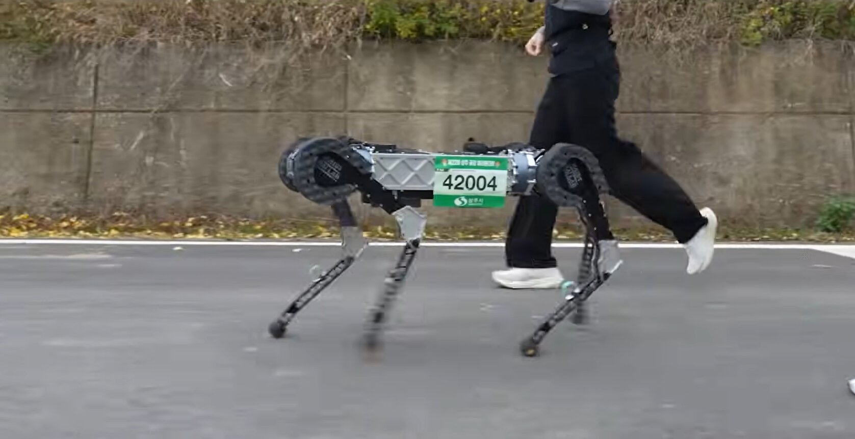Robot dog runs a marathon on a single battery charge