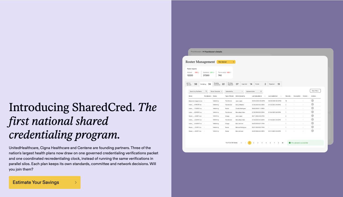 CertifyOS Launches National Shared Credentialing with UnitedHealthcare, Cigna, and Centene