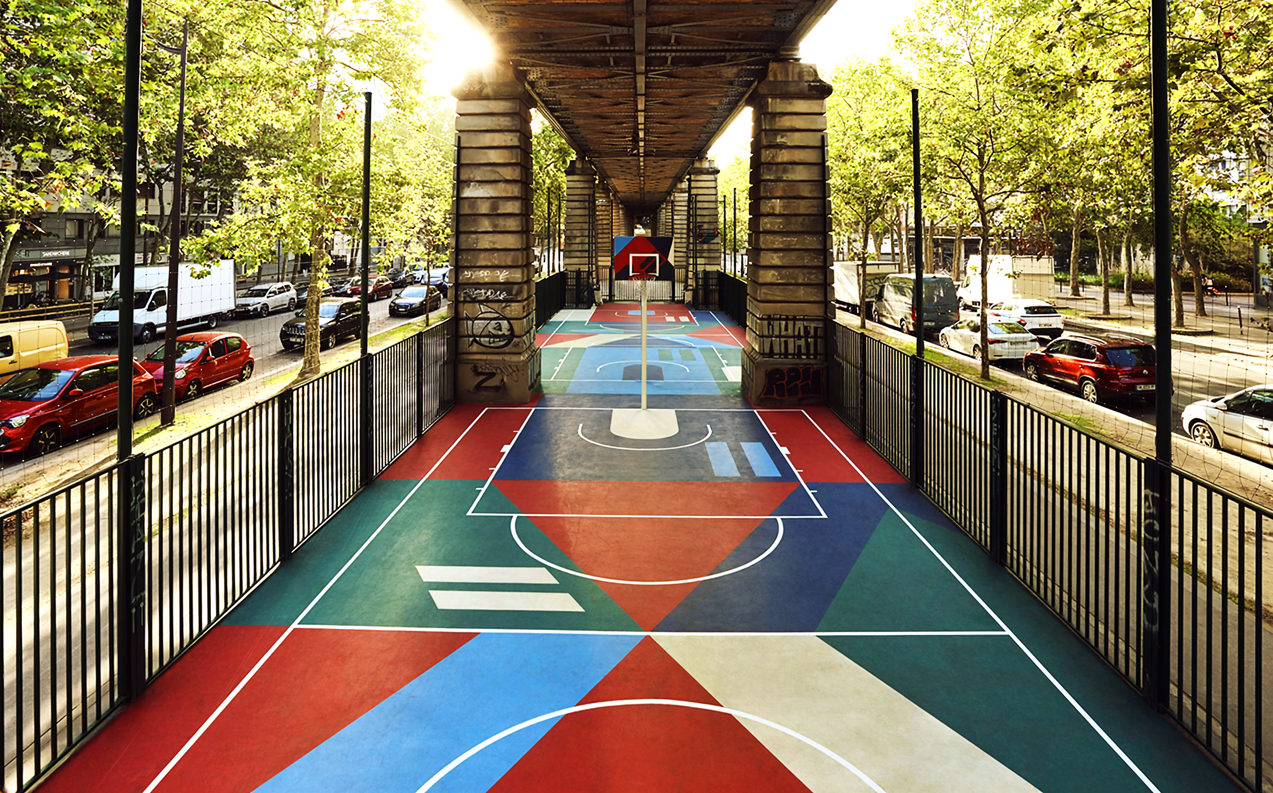 EXCLUSIVE: Les Deux Revamps Public Basketball Courts in Paris