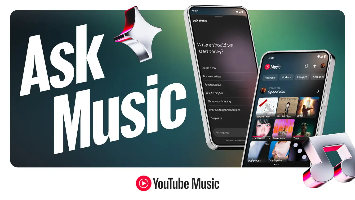 YouTube Music adding corner access to ‘Ask Music’ with Gemini