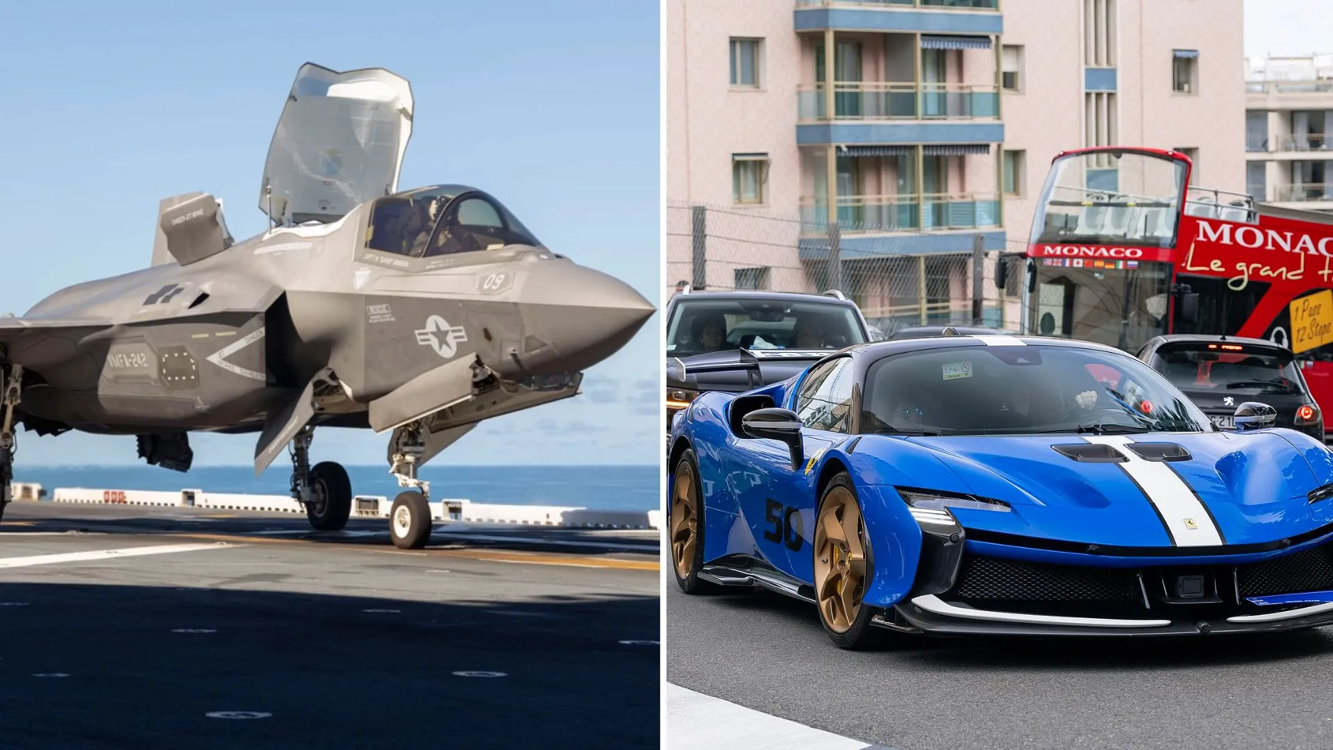 F-35 vs Ferrari: Italian Navy to pit fighter jet against supercar in high-speed race