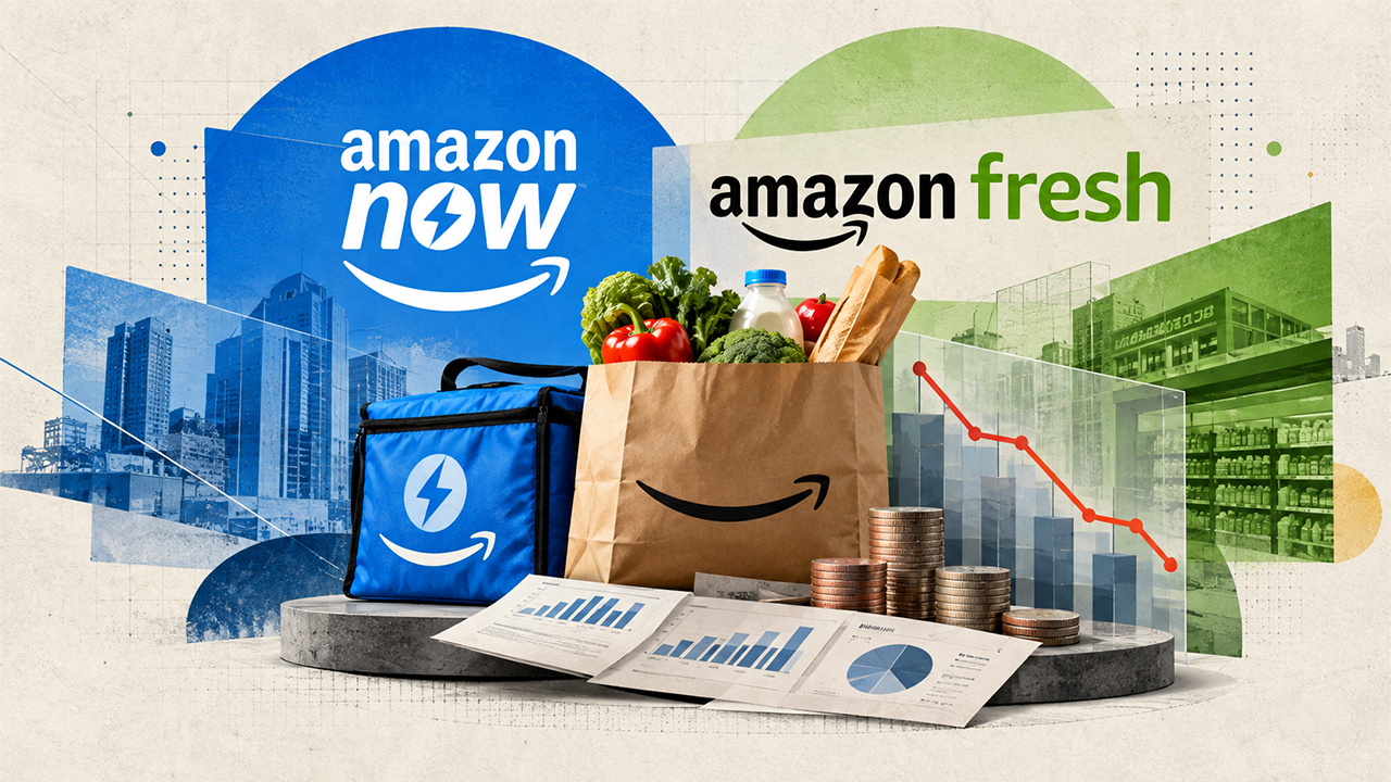 Amazon Now and Amazon Fresh report Rs 3,065 Cr revenue and Rs 1,158 Cr loss in FY26