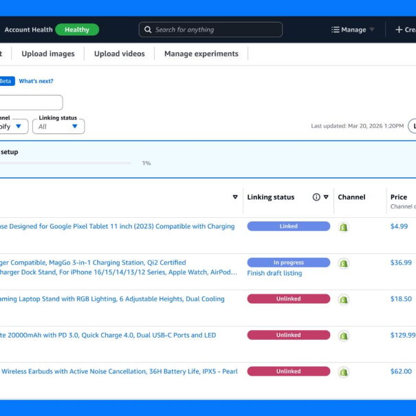 Sellers can now manage sales across Amazon, eBay, Shopify, TikTok, and Walmart from Seller Central