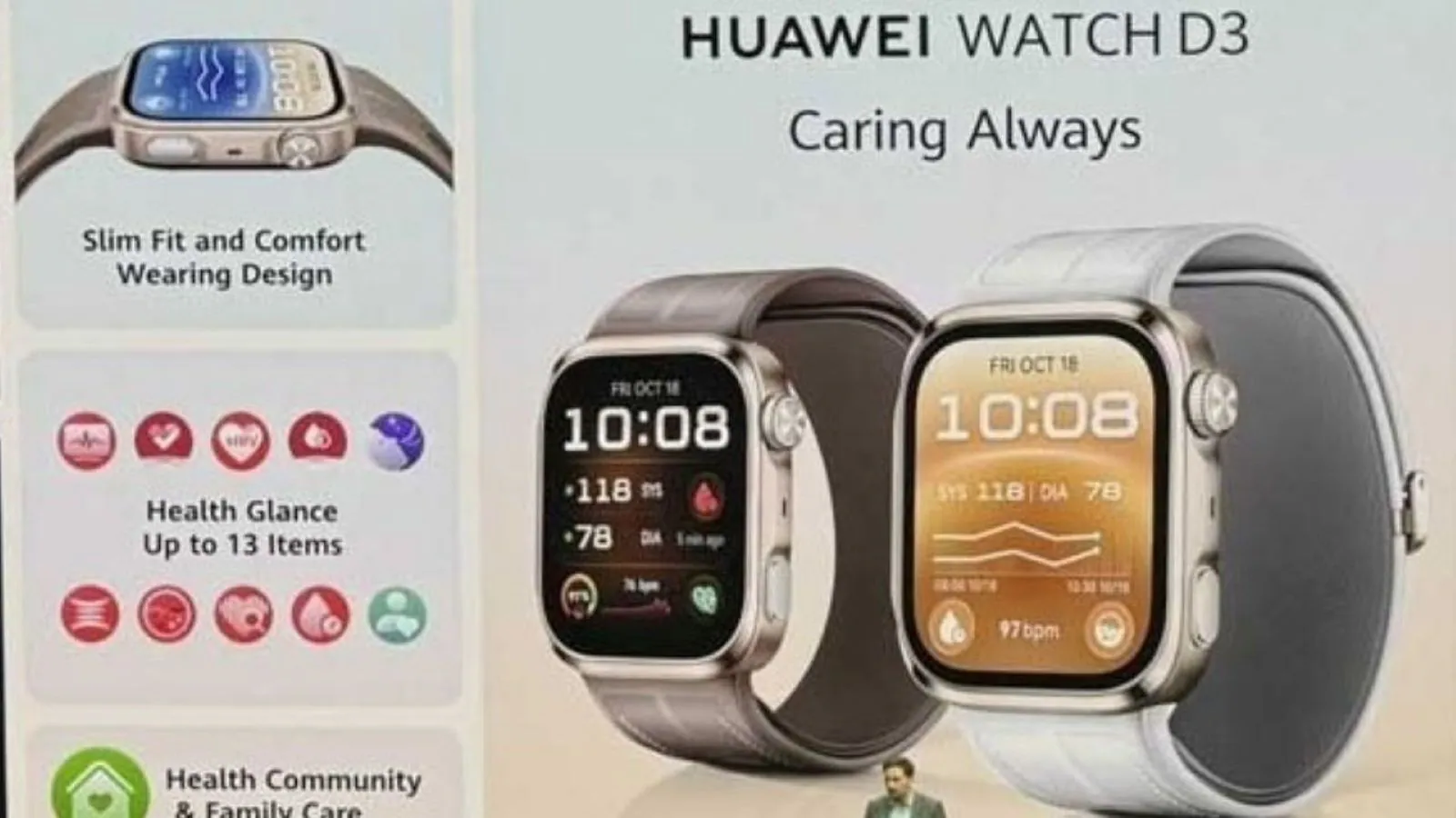 Huawei launches smartwatch with inflatable blood pressure cuff