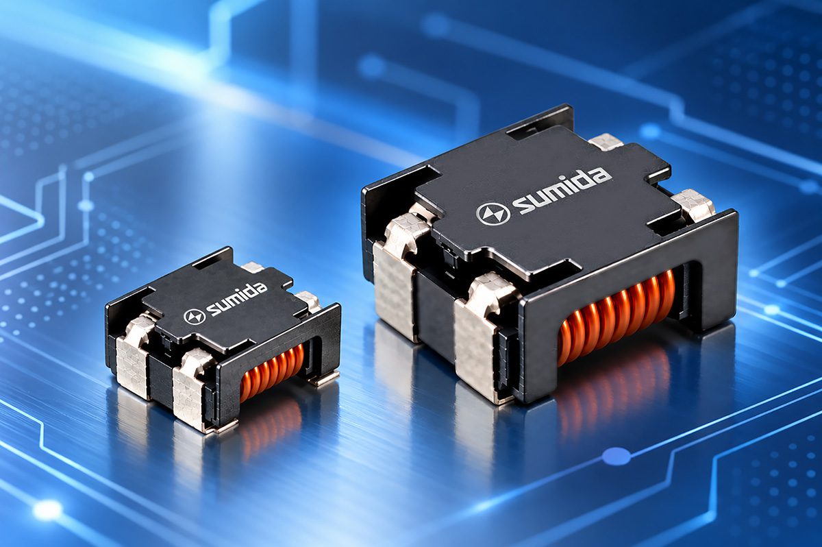 Sumida introduces DC common-mode chokes rated up to 16 A for automotive power electronics