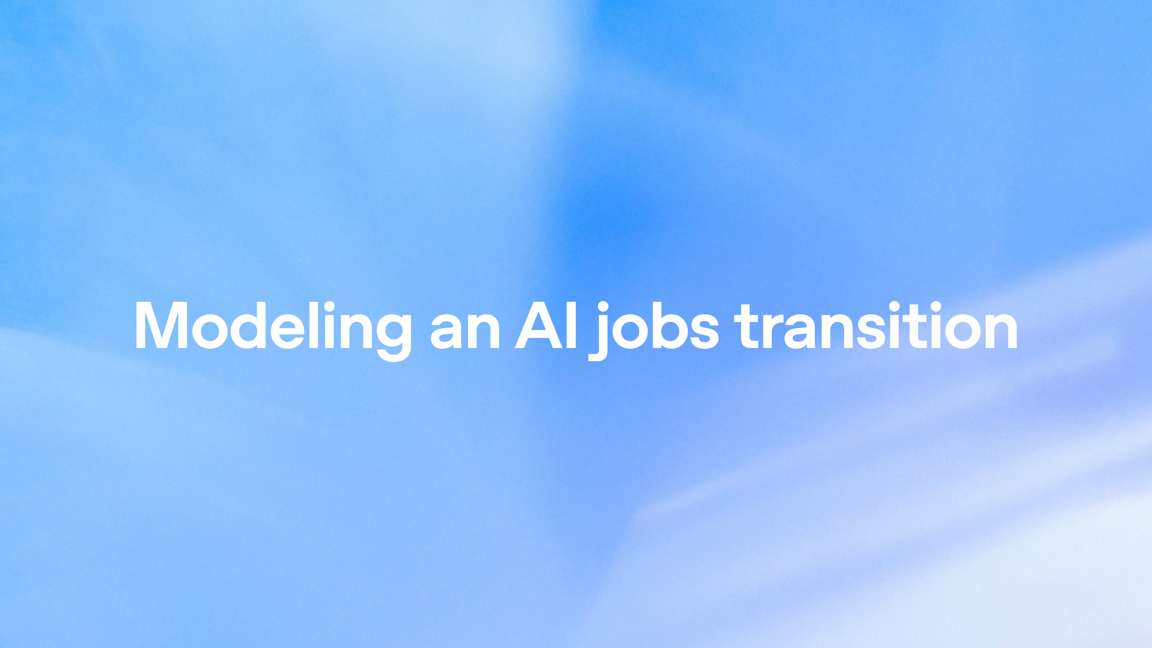 Modeling an AI jobs transition