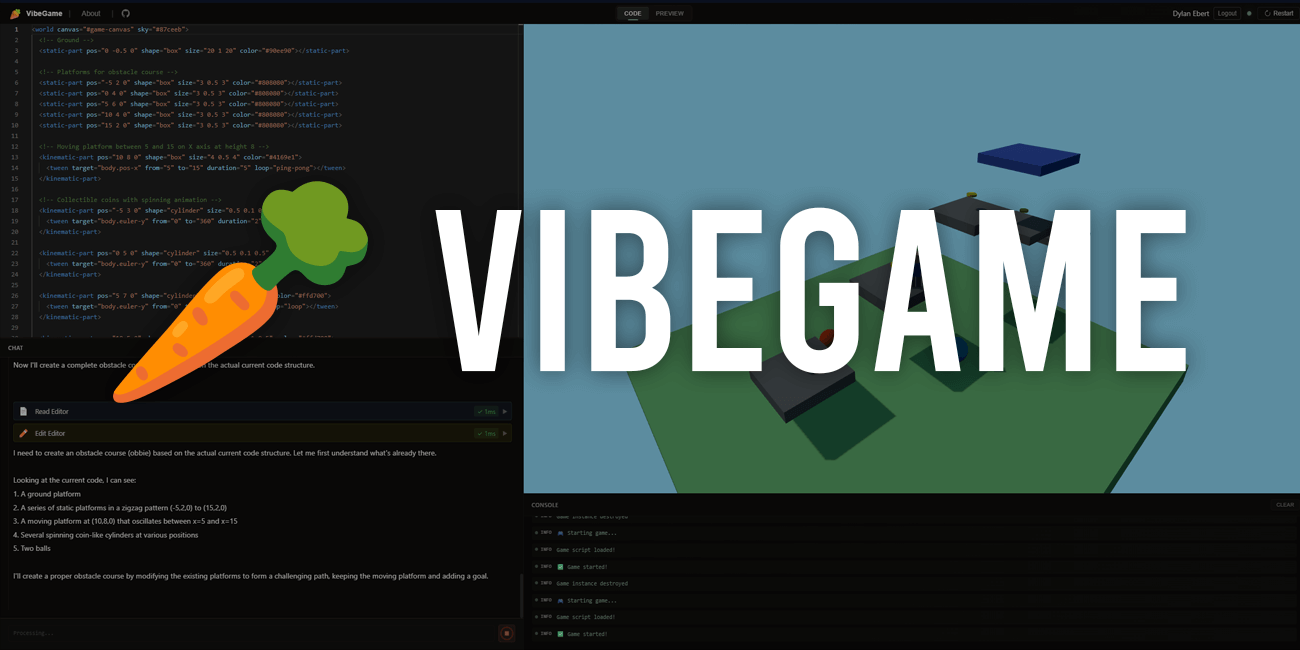 VibeGame: Exploring Vibe Coding Games