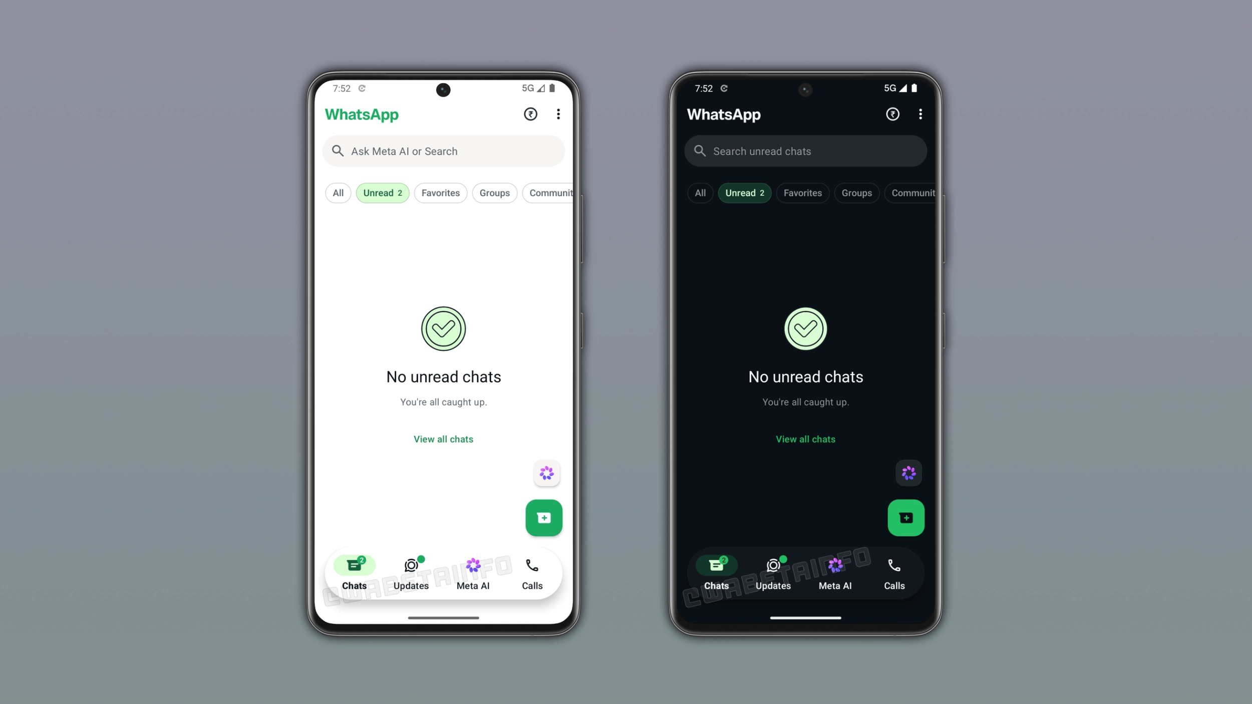 WhatsApp tests a redesigned bottom navigation bar on Android
