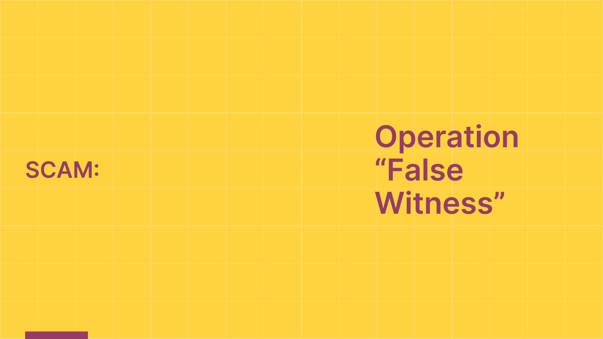 Operation “False Witness”: Fake recovery service impersonating authorities
