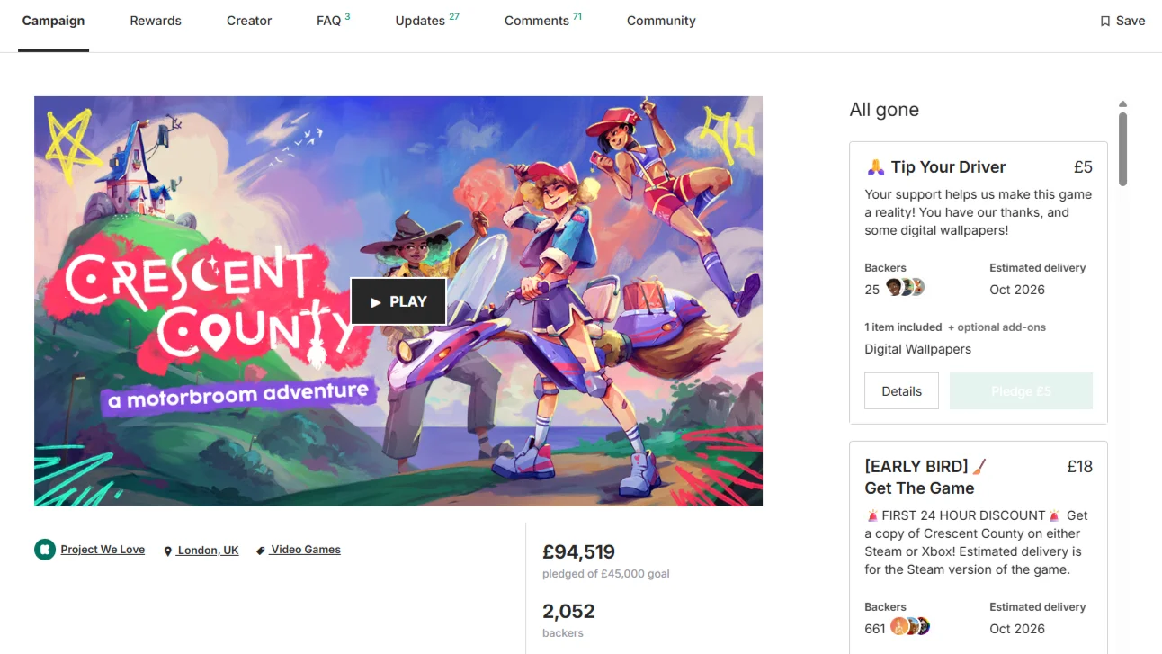 "Crowdfunding is fundamentally a marketing and a community exercise" – What developers need to know about funding a game with Kickstarter in 2026