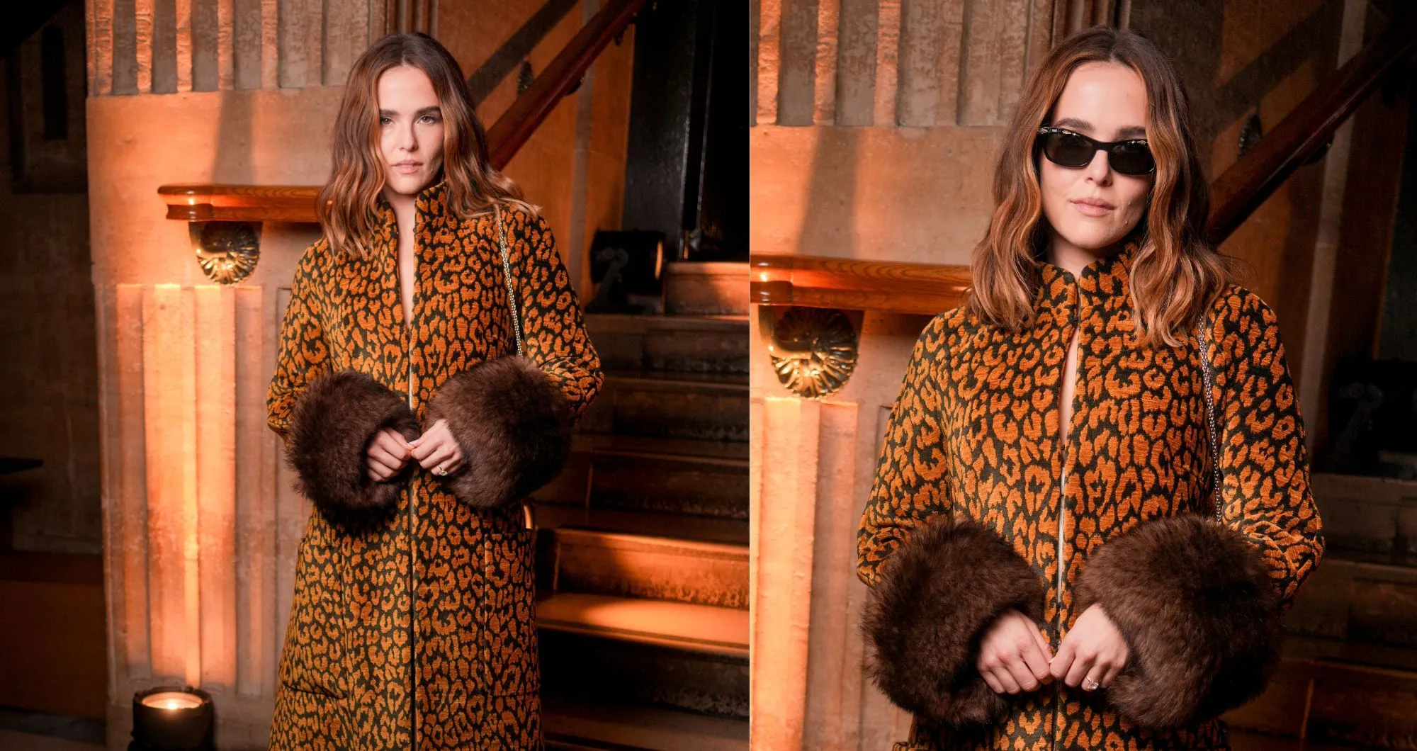 Zoey Deutch Makes Her Leopard-Printed Outerwear the Focal Point While Attending Valentino’s Spring 2027 Show