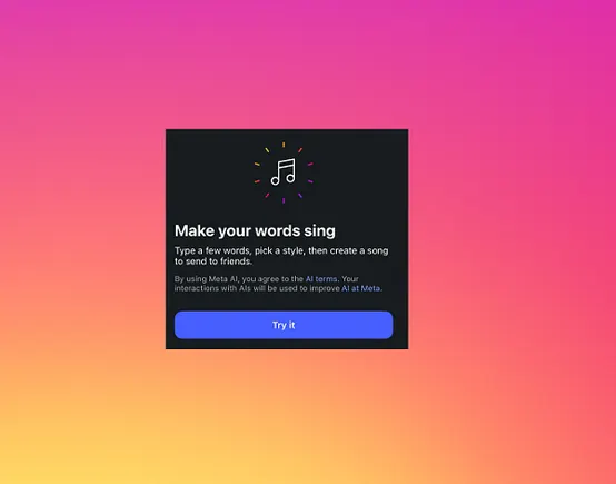 Instagram adds AI songs to DMs