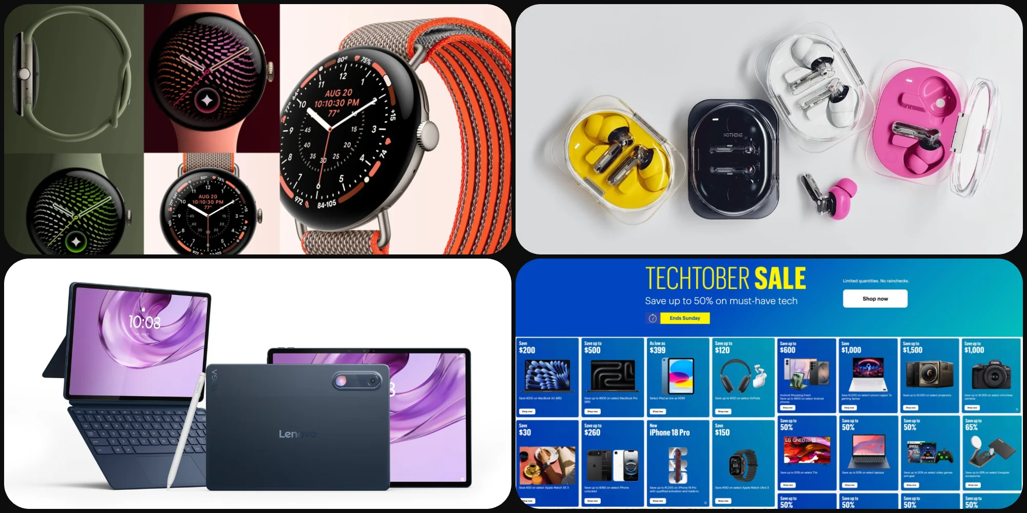 Deals: Pixel Watch 5 $70 off, Steph Curry model all-time low, massive Best Buy Techtober sale, Yoga Tab Gen 2, more
