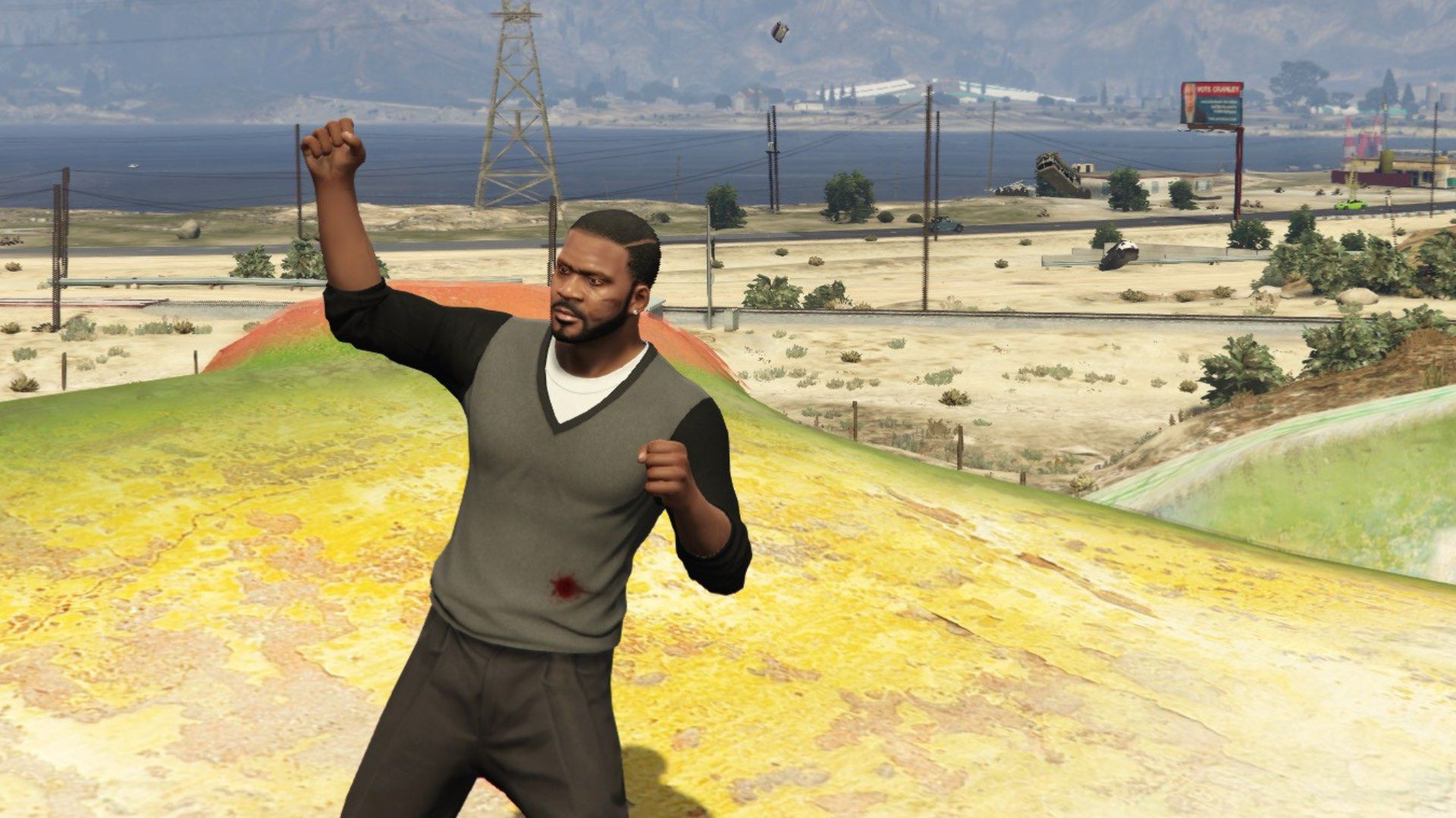 I am cavorting with a gazelle's grace in Grand Theft Auto 5