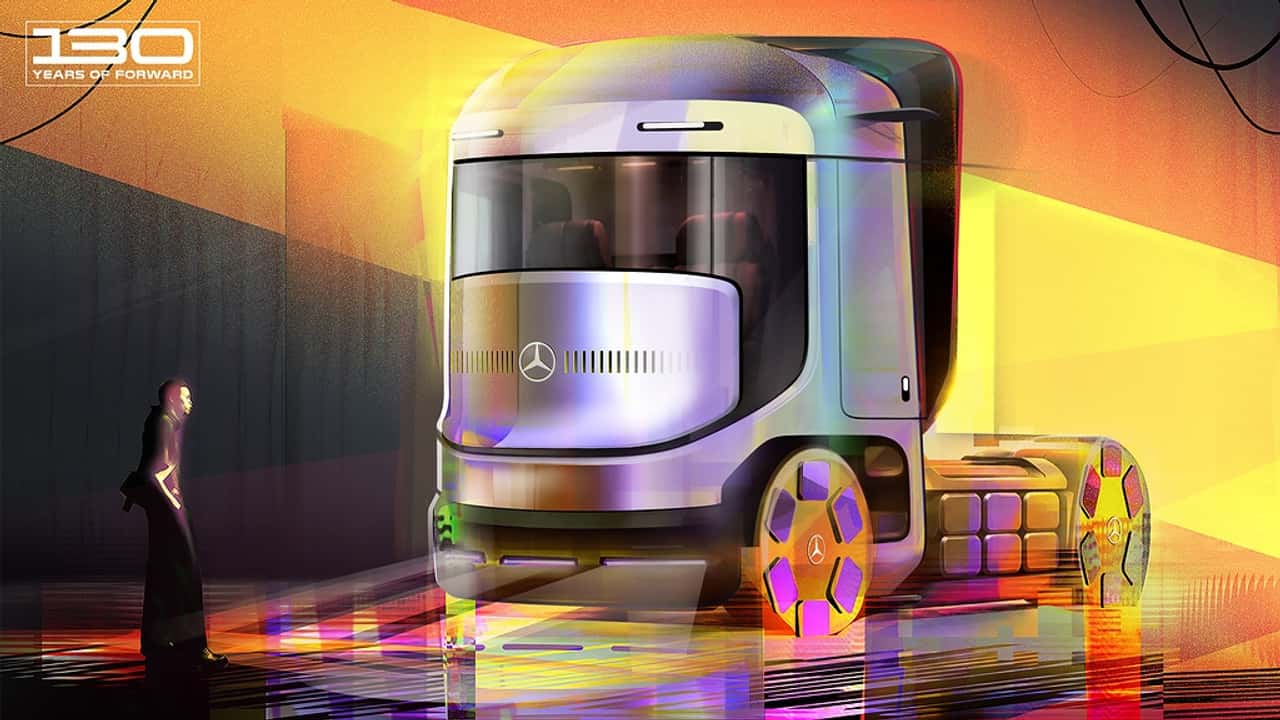 Daimler Truck Shows Robot Rigs, Airships, Vertical Cities For 2070