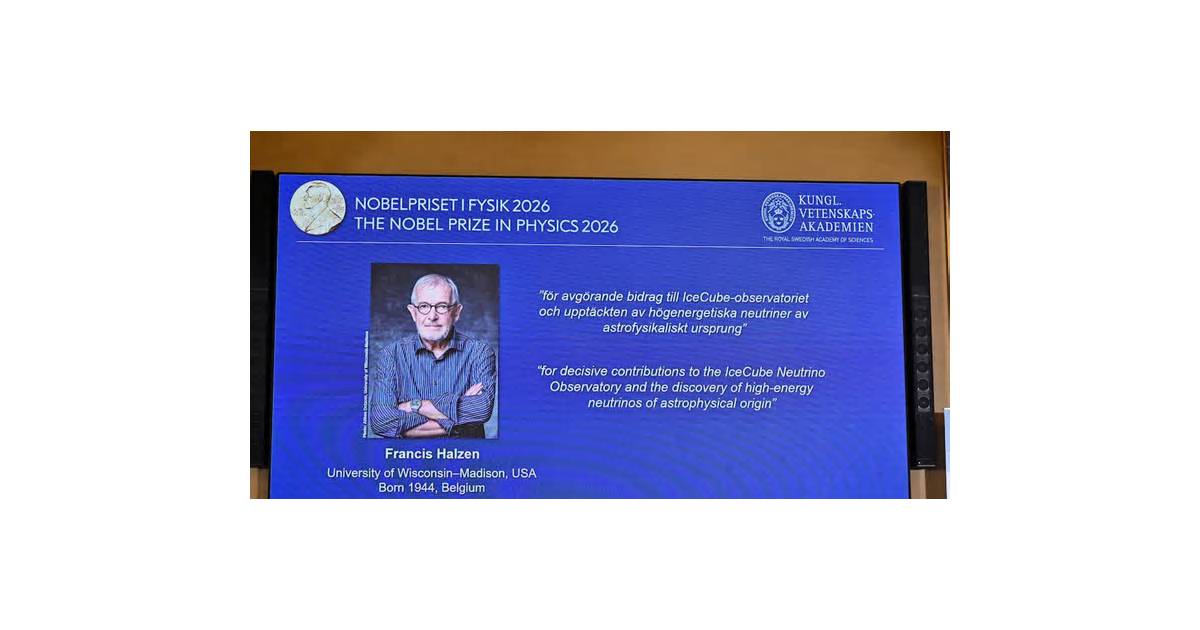 Francis Halzen wins 2026 Nobel Prize in Physics