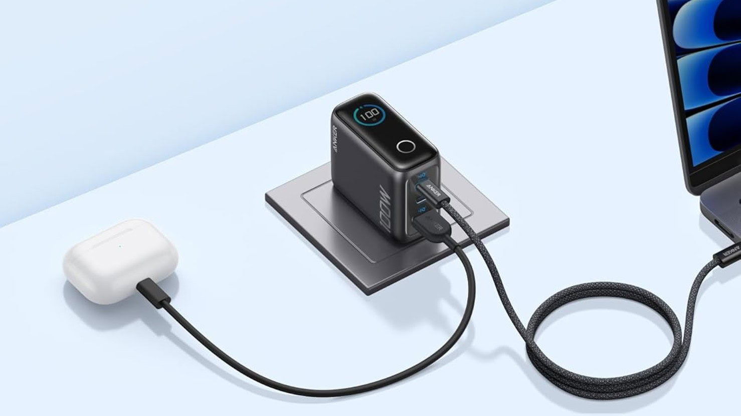 Anker’s highly rated 100W GaN charger falls to $45.99 with 3 ports and a smart display
