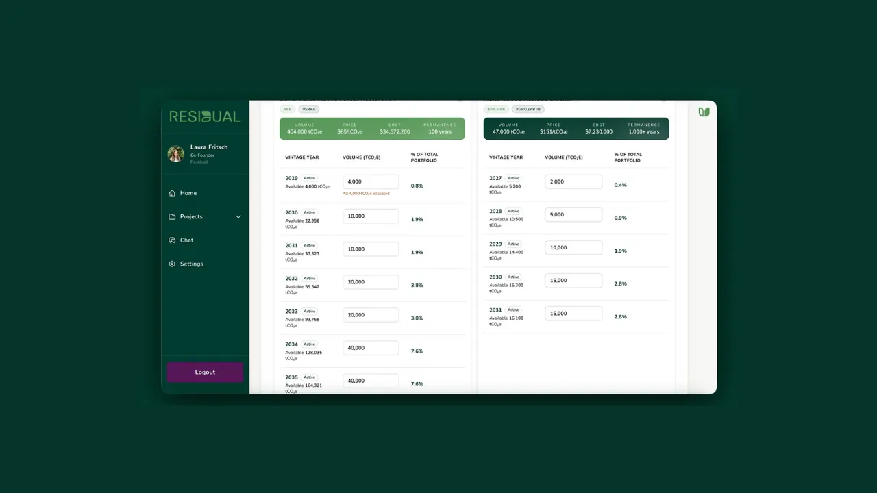 Residual Opens Carbon Removal Buyer Portal With 25 Major Buyers Signed Up