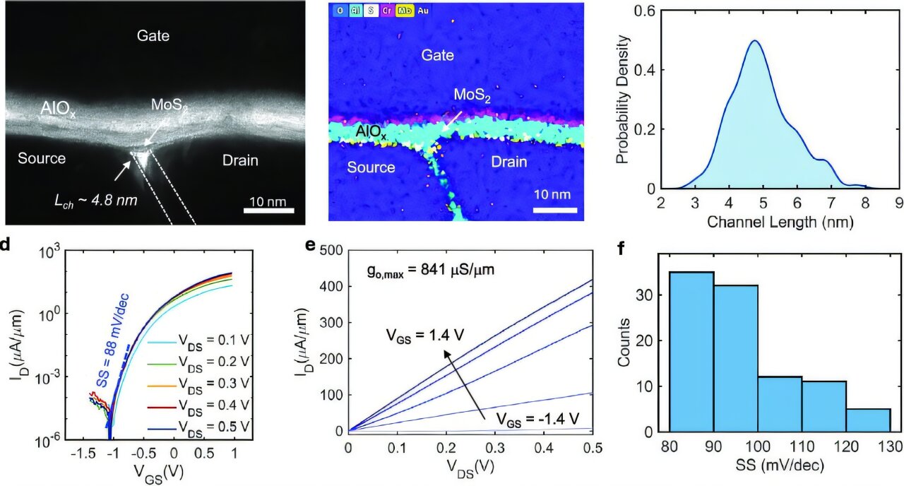 Atomically thin transistors could transform computing by surpassing silicon's switching limit
