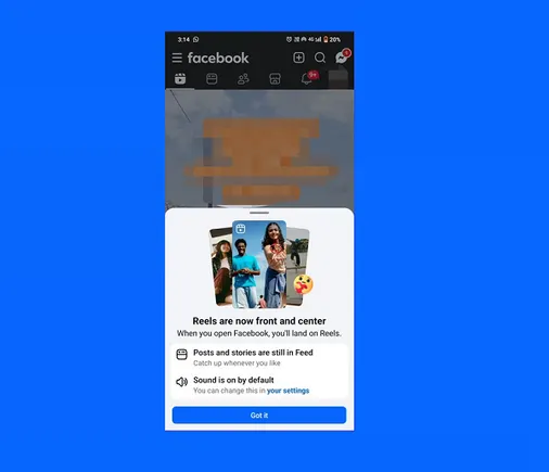 Meta tests Reels-first Facebook feed in India