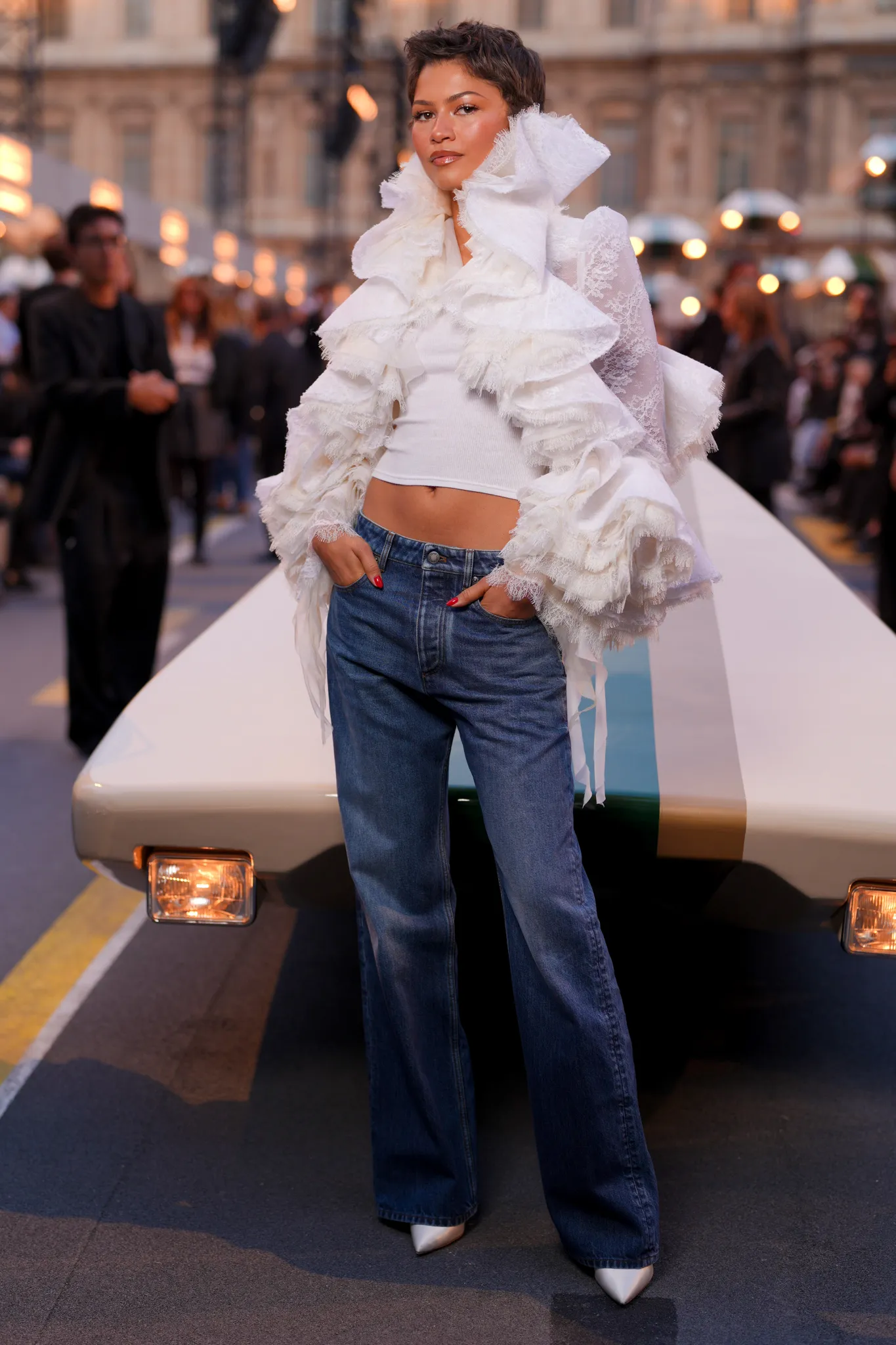 Zendaya, Emma Stone and More Buckle Up for the Retro-Futuristic Ride at Louis Vuitton