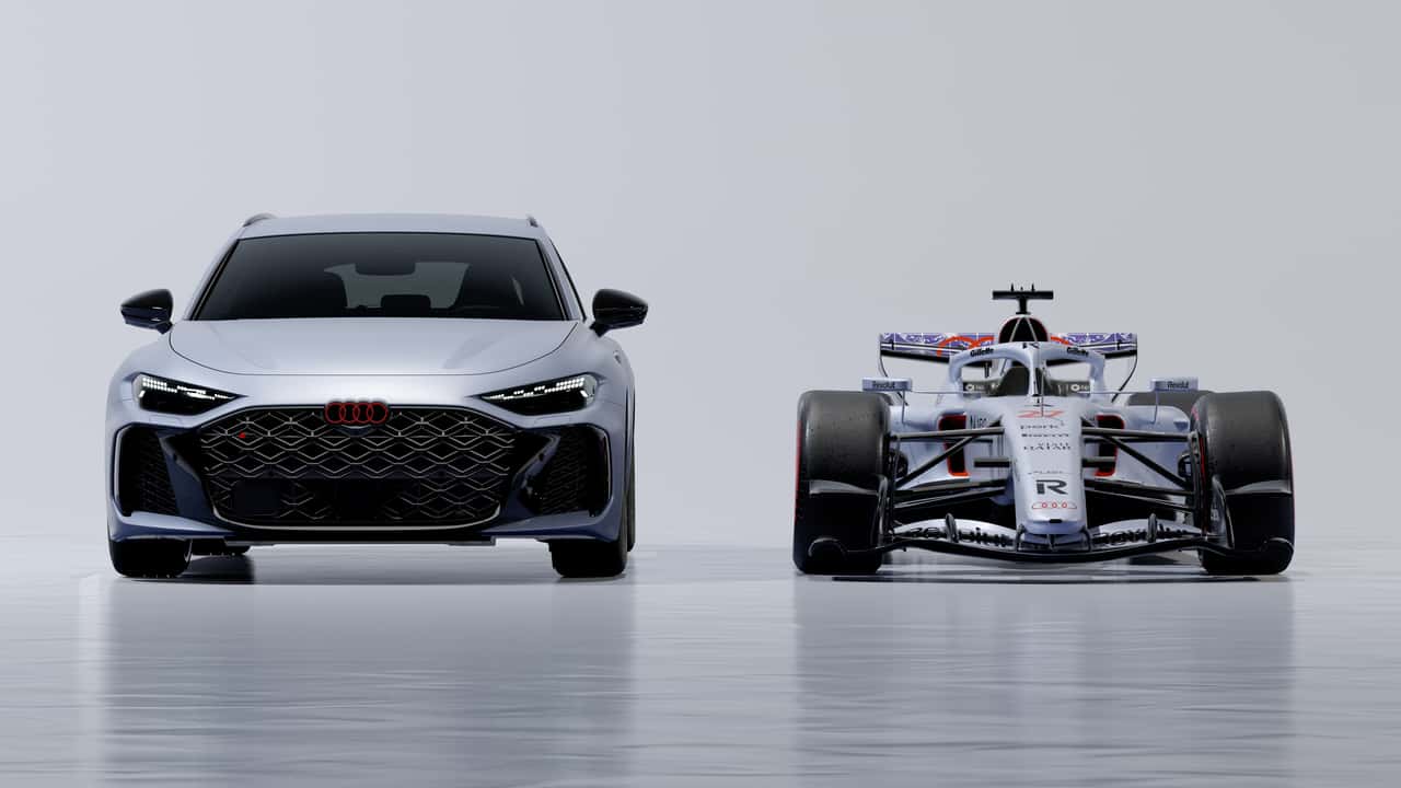 Audi RS 5 Debuts Alongside R26 F1 Car In Singapore With Matching Color