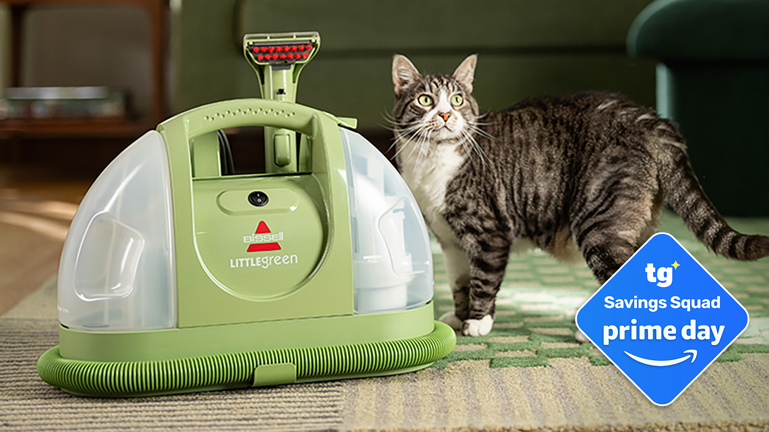 Bissell’s made cleaning up household messes easier with a 35% price drop on its viral Little Green Portable Carpet Cleaner