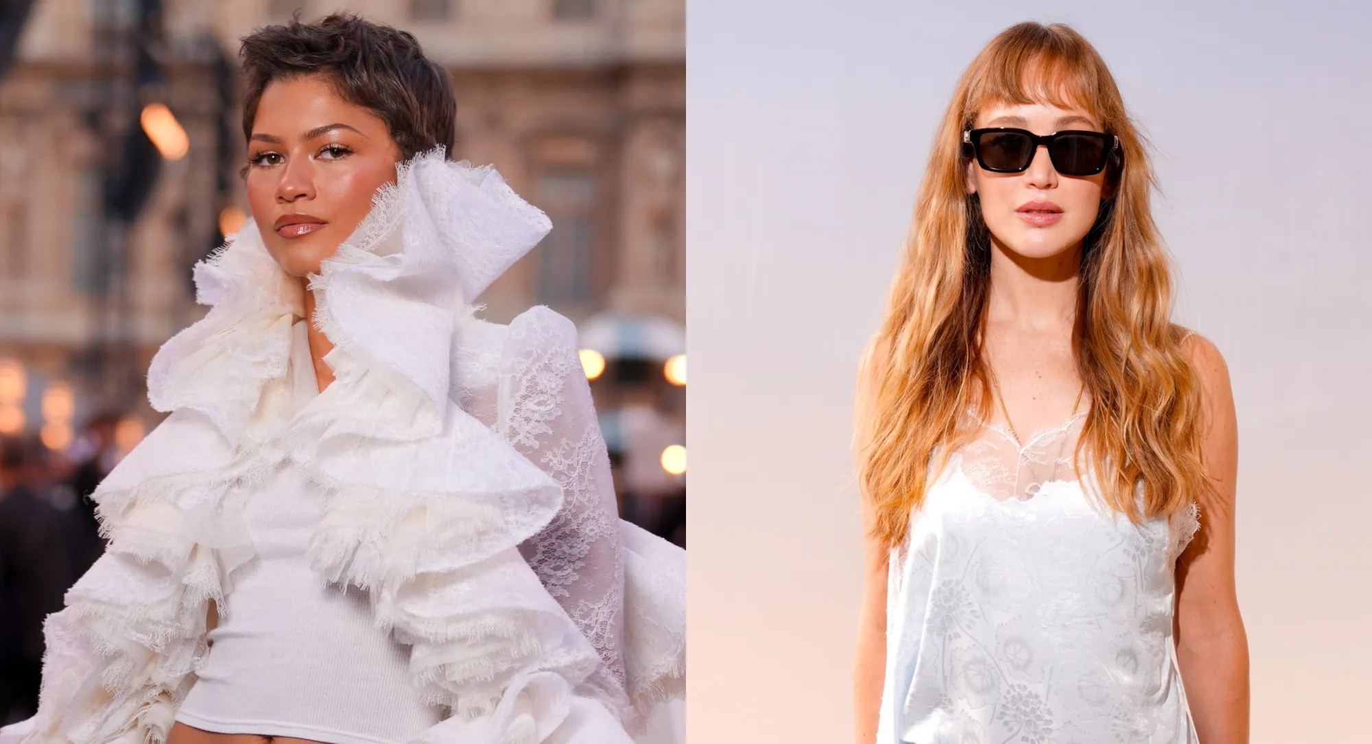 Zendaya, Jennifer Lawrence and More Breezed Through Airy Looks During Paris Fashion Week