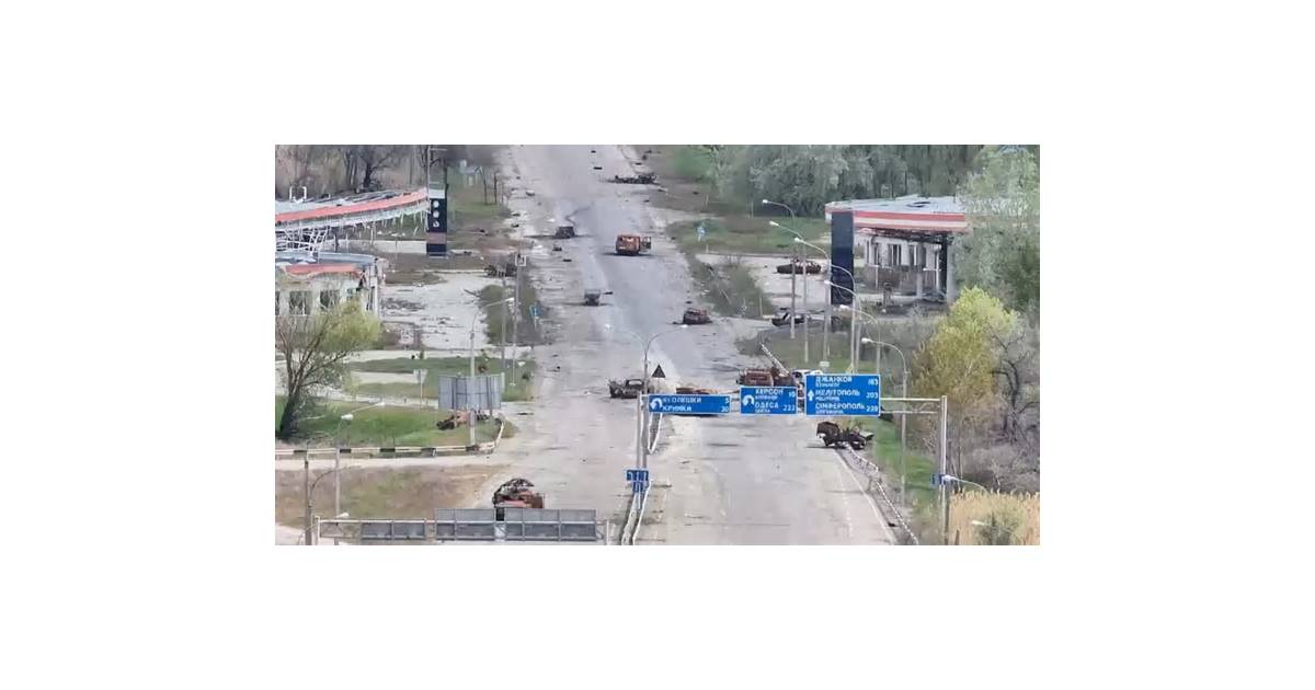 People in Russian-occupied Ukrainian town risk 'road of death' to get food