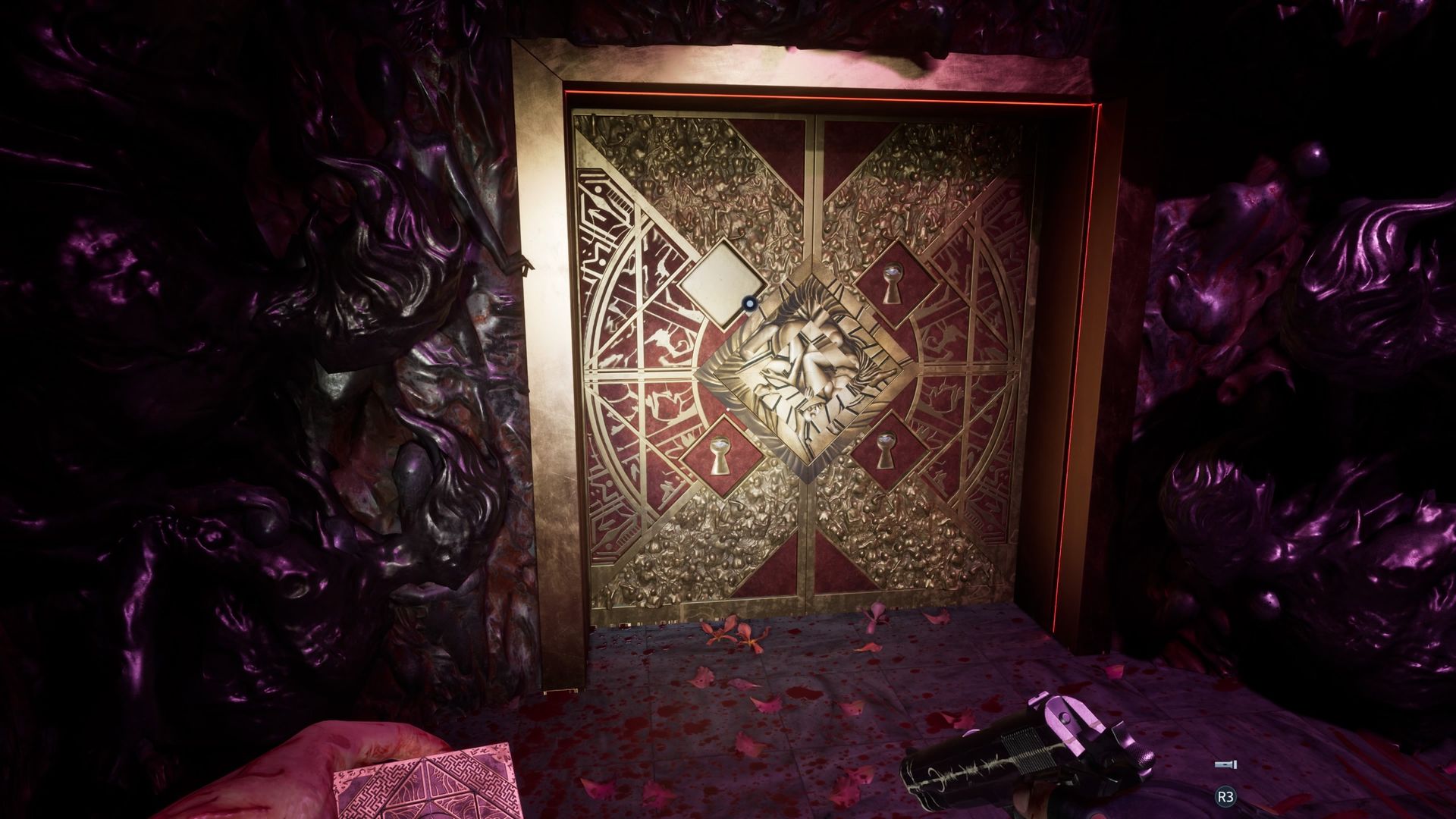 How to solve the peephole door puzzle in Hellraiser Revival to reach the voyeur room