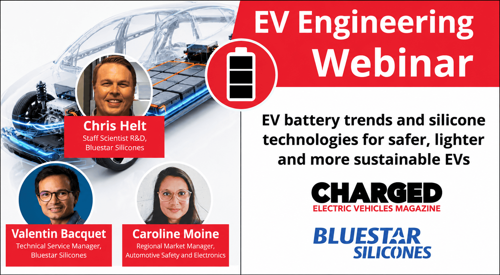 Webinar: EV battery trends and silicone technologies for safer, lighter and more sustainable electric vehicles