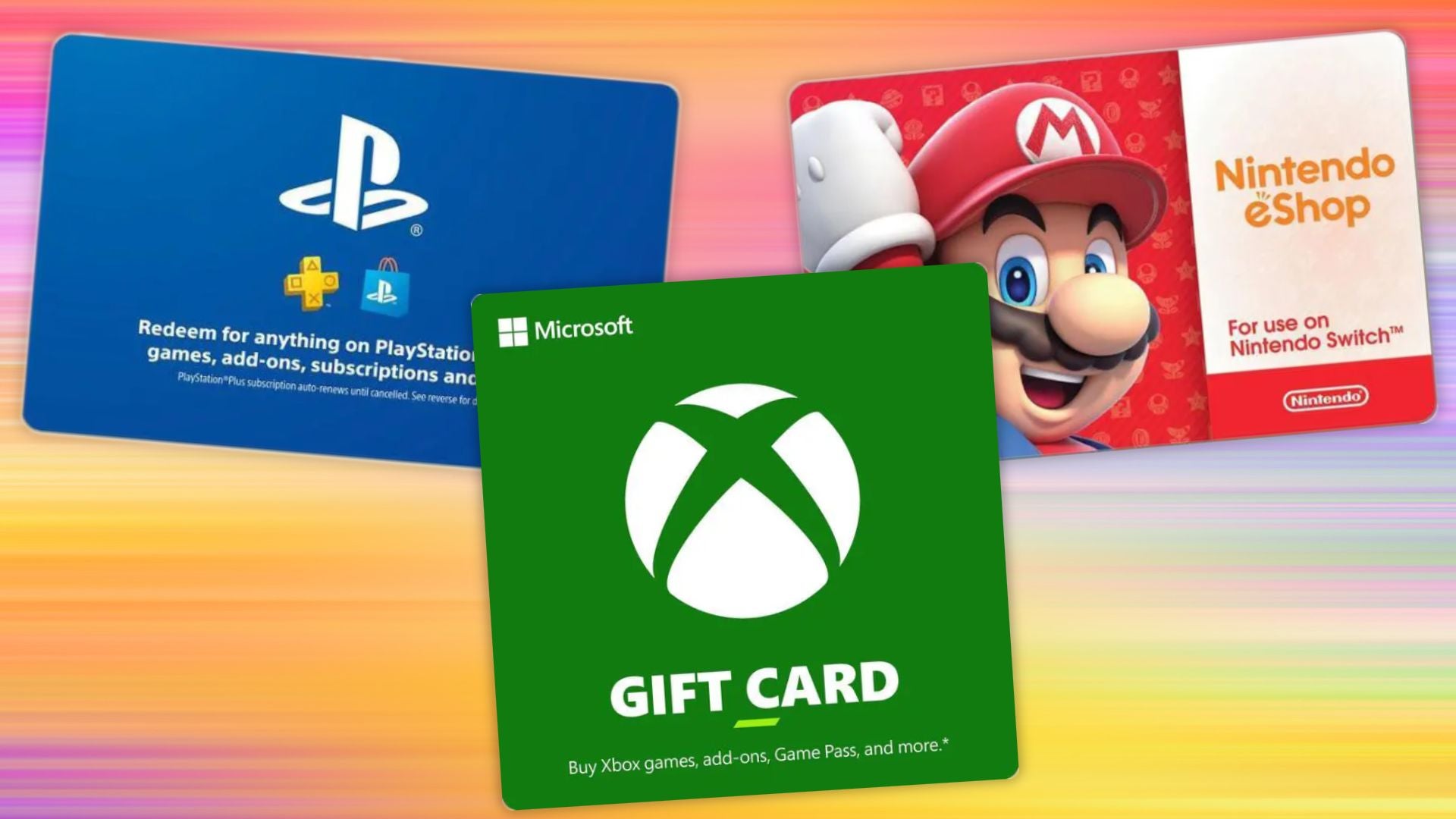 PS5, Xbox, and Switch Gift Cards Are on Sale Today Only