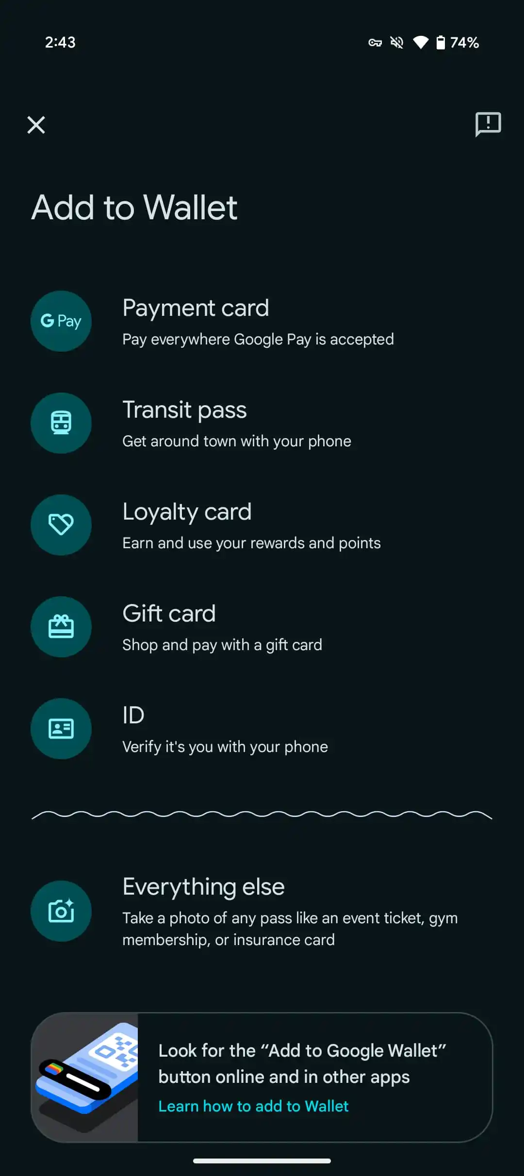 Where Google Wallet state IDs are available on Android