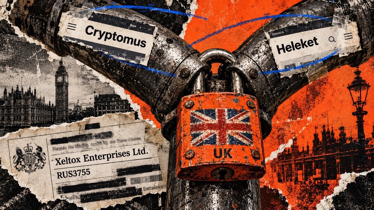 Switching from Cryptomus to Heleket leaves the same UK sanctions target