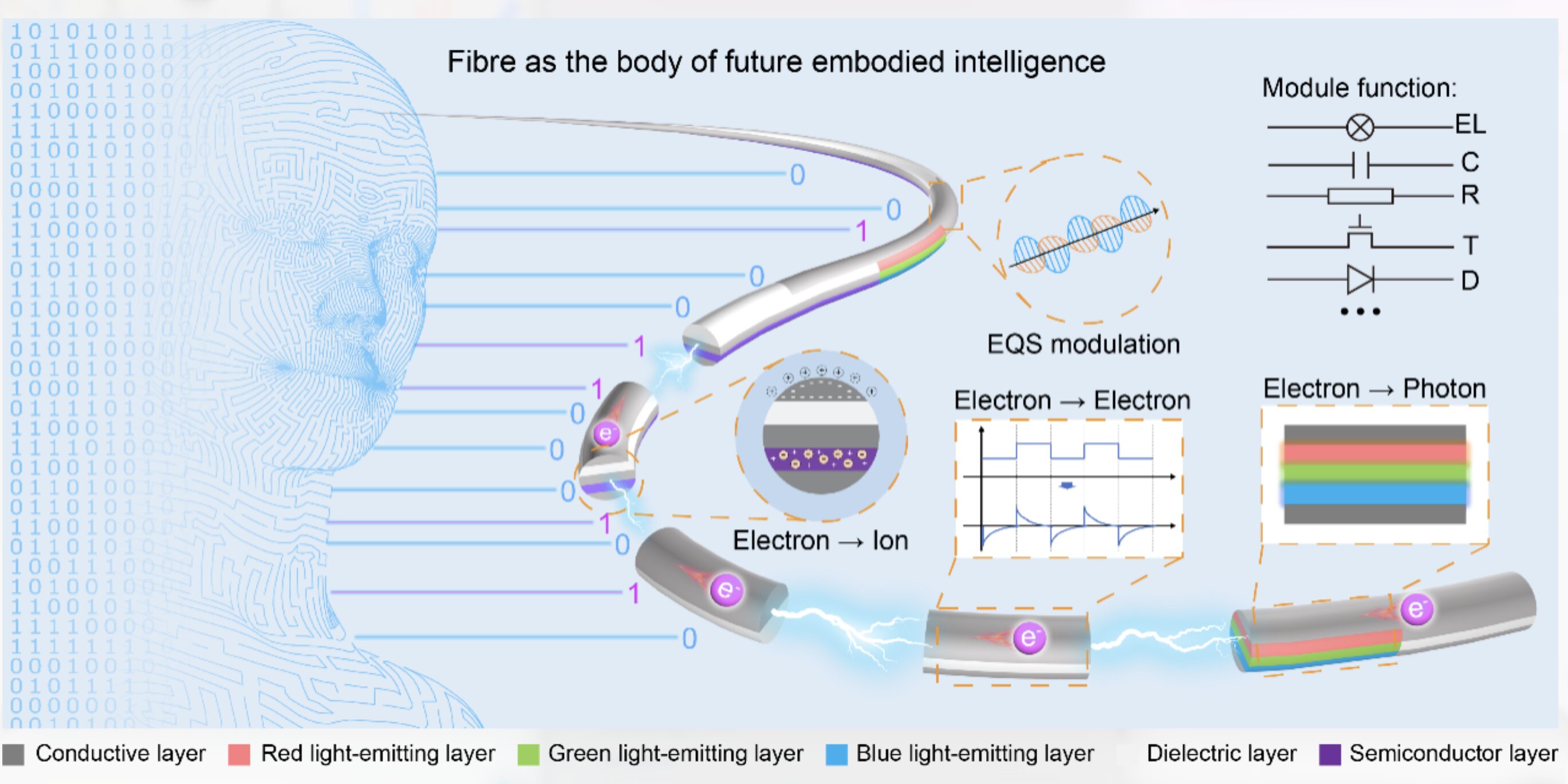 New spinning method builds electronic circuits directly inside soft, washable fibers