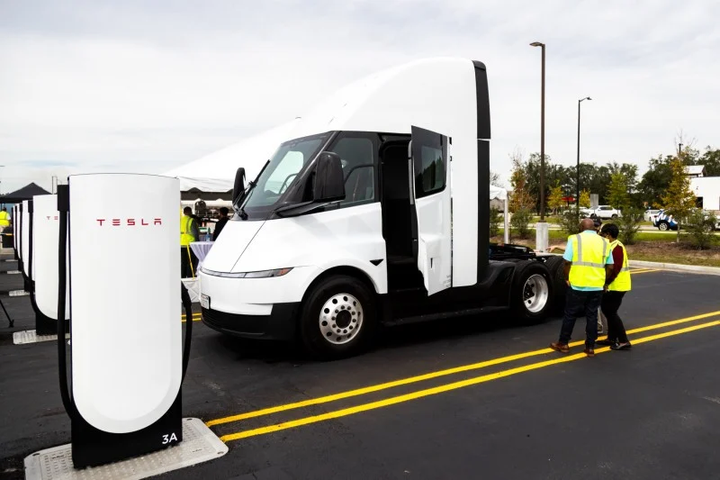 Tesla and Pilot Travel Centers launch proprietary truck charging network
