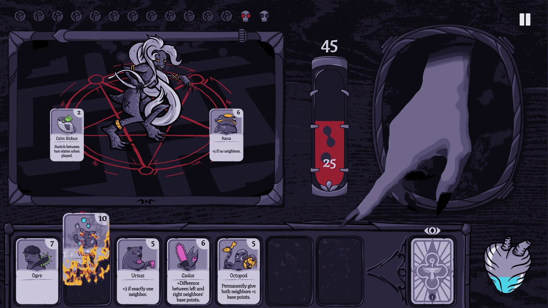 Burn With Me is a hand-drawn demon card game featuring the artist's own hand - and also, a refreshingly finite alternative to yer Balatro-likes