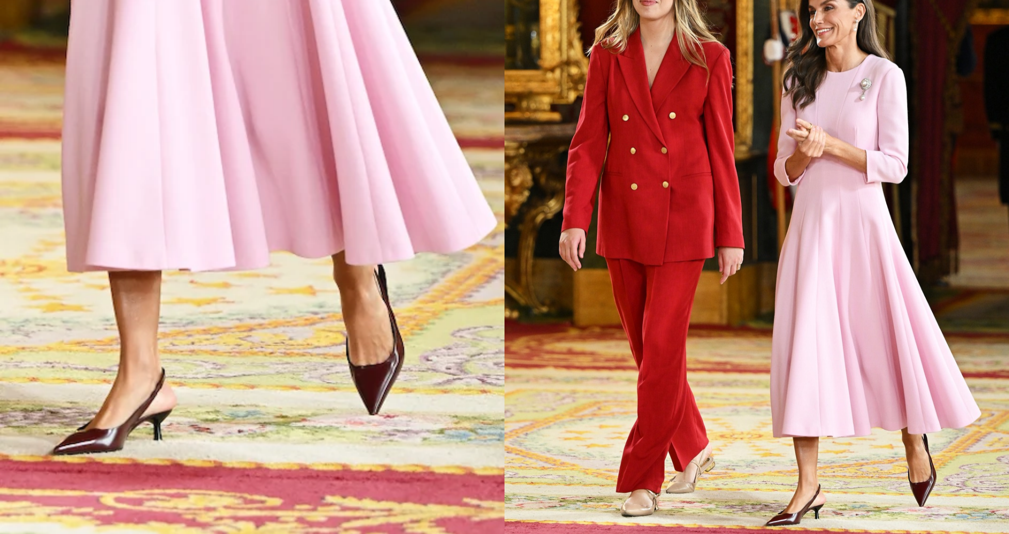 Queen Letizia and Princess Sofia Coordinate in Slingbacks Heels While Celebrating National Day of Spain