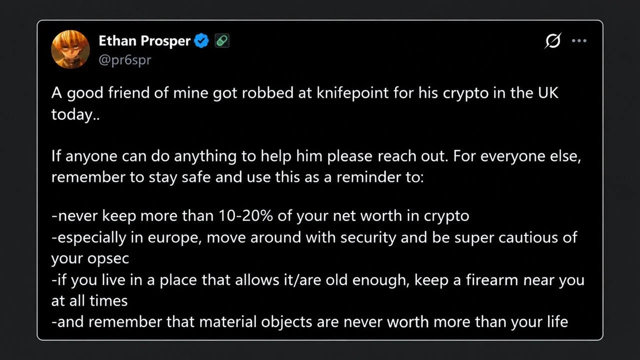 Robbers Tied up a UK Crypto Trader at Knifepoint and Took $800K