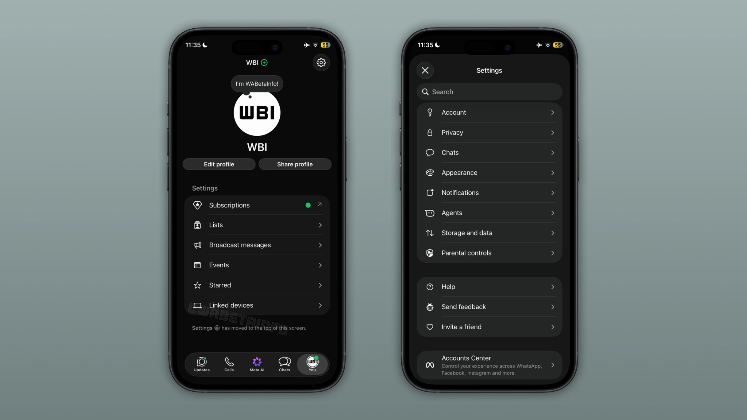 WhatsApp is rolling out a redesigned Settings tab on iOS