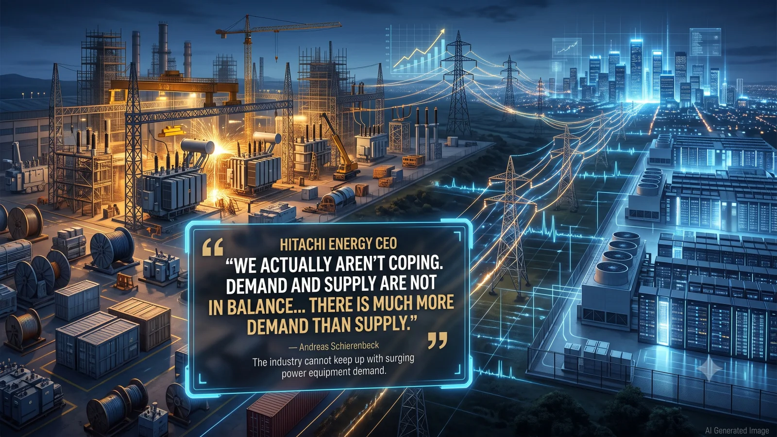 Hitachi Energy CEO says industry cannot keep up with surging power equipment demand