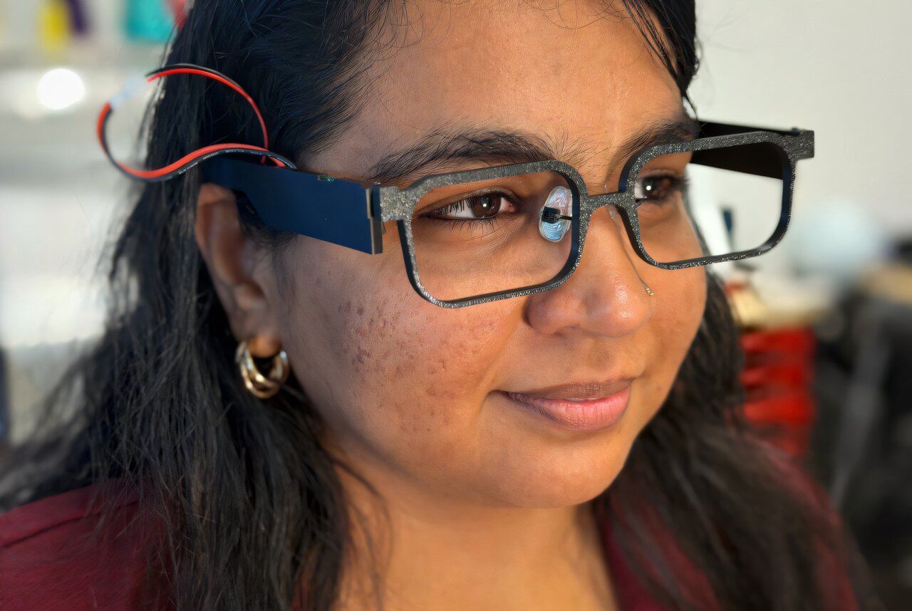 Blink-powered glasses harvest mechanical energy from facial movements to power sensors