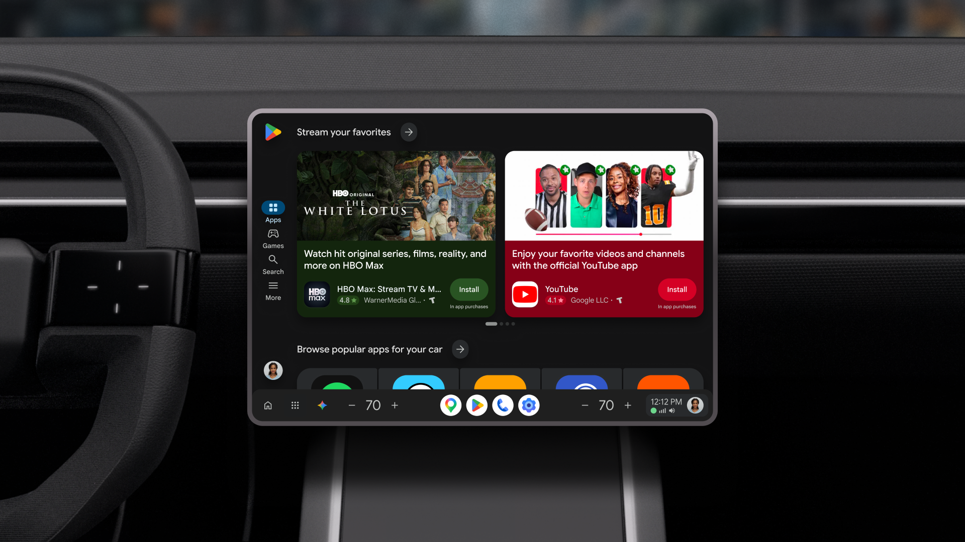 A redesigned Play Store is coming to cars with Google built-in