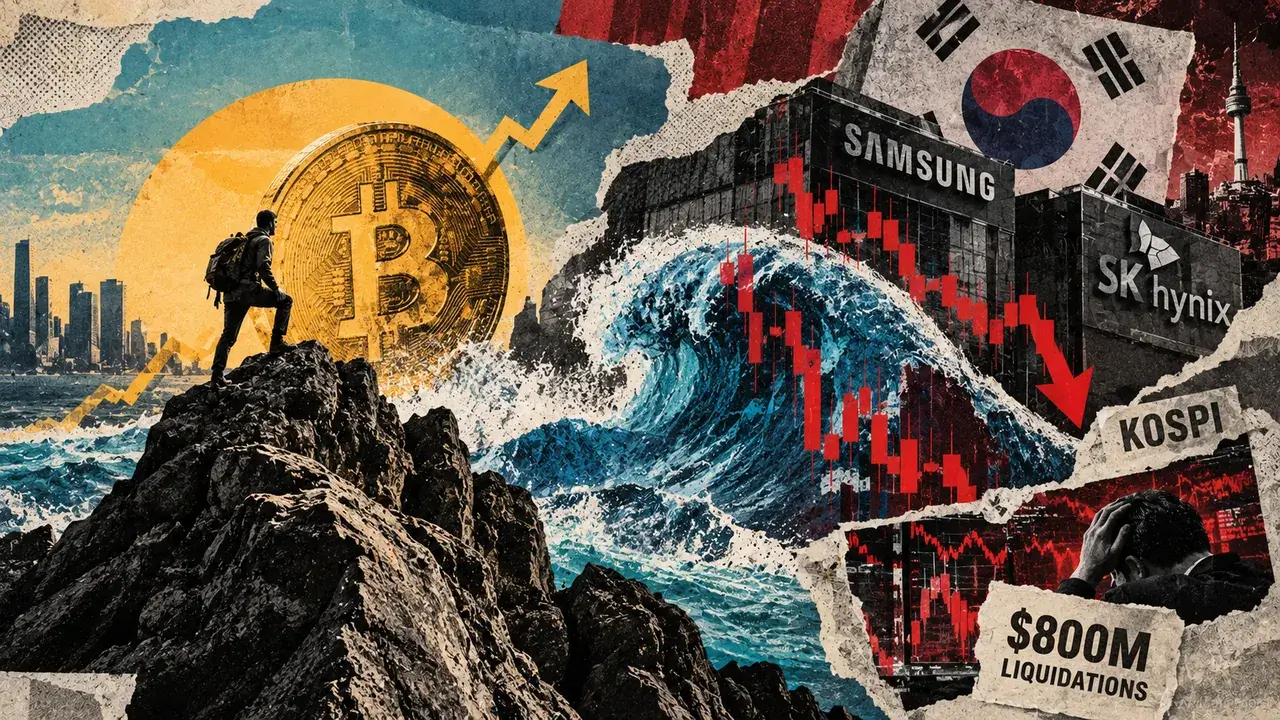 Bitcoin defies $800 million crypto wipeout as South Korea’s AI stock market crashes