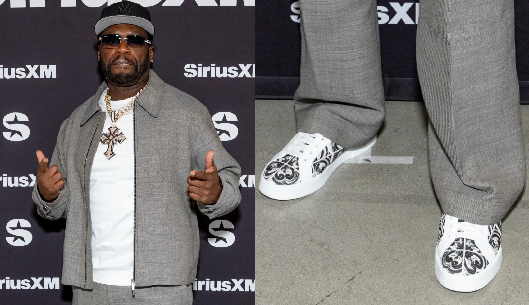 50 Cent Takes a Break From G-Unit Sneakers With Dolce & Gabbana Pair for ‘Street Fighter’ Promo