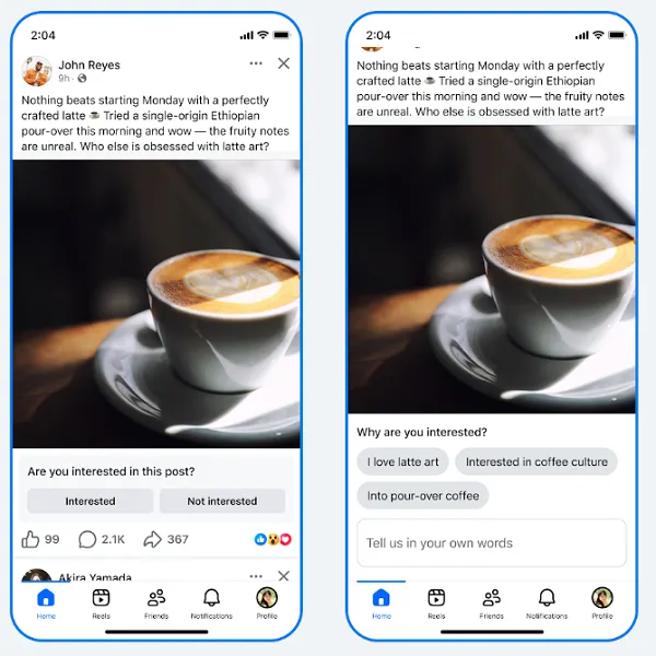 Facebook adds plain language algorithm controls